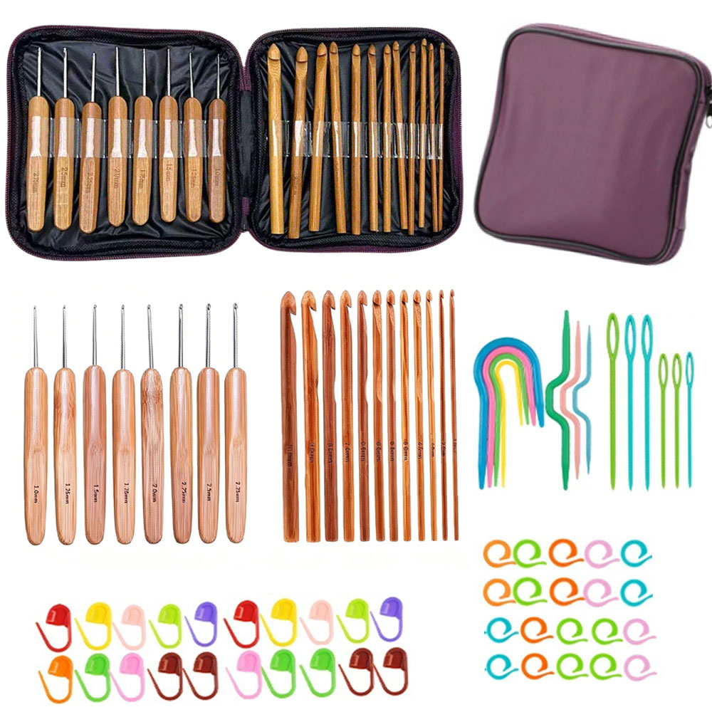 Tool Set - Conjunto de 74 Agulhas de Crochê